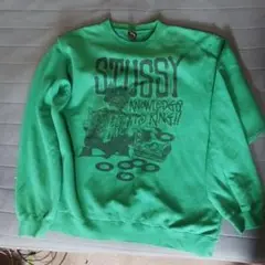 STUSSY グリーン トレーナー XL