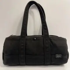 PORTER ポーター ドラムバッグ ミニボストン ブラックデニム　美品！ 美品】PORTER ポーター タンカー ドラムバッグ ミニボストン