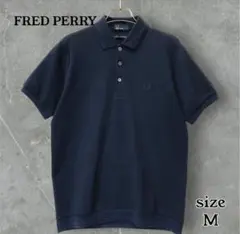 FRED PERRY ポロシャツ solotex 別注 ネイビー M