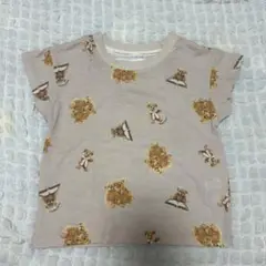 新品 ママラク バースデイ 花柄 クマ Tシャツ 110センチ キッズ トップス