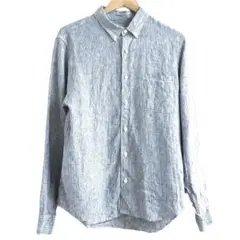 EVERLANE エバーレーン ストライプ 麻 リネン BD 長袖シャツ M