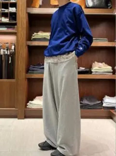 BEAMS 【別注】Champion / リバースウィーブ（R）ワイドパンツ　M