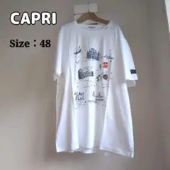 希少 廃盤 完売 CAPRI イタリアモチーフ 半袖 Tシャツ クリーニング済