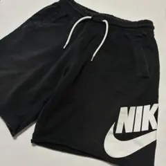 【NIKE】ナイキ スウェット デカロゴ ショートパンツ 黒 メンズMサイズ