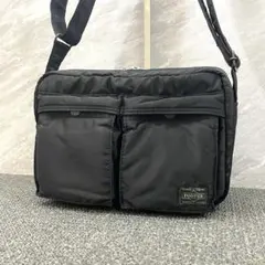 美品✨廃盤品 PORTER タンカー ２層 ブラック ショルダーバッグ