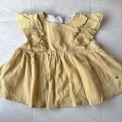 petit main フリルシャツ 80サイズ イエロー