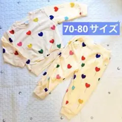70-80カラフルハートの風船柄セットアップ