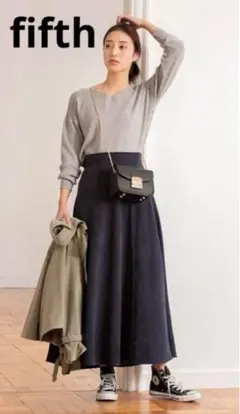 fifth フィフス　シルキータッチVネックニット