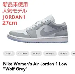 【新品】Nike ナイキ ウィメンズ エアジョーダン1 ロー ウルフグレー