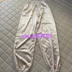 【中古美】太極縁太極拳ユニフォーム下ズボンパンツ＊S白シルバーグレー