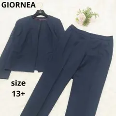 GIORNEA 大きいサイズ 13+ ノーカラージャケット パンツ セットアップ