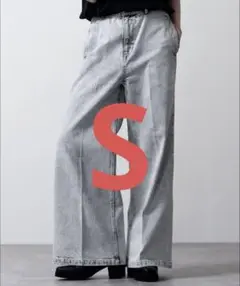 【CLEL】 ヴィンテージデザインフレアデニムパンツ　ホワイト S