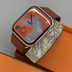 Apple Watch エルメス ドゥブルトゥール ローブ 赤/白 アップル