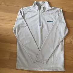 K-SWISS ハーフジップポロシャツ M ライトグレー
