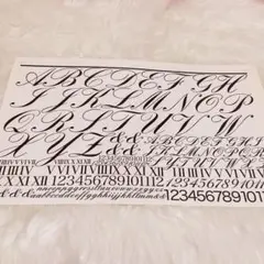 ポーセラーツ転写紙 白磁用アルファベット数字時計時間