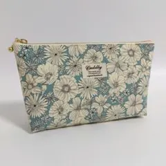 ❁マチ付きファスナーポーチ❁　Antique　Flower　　化粧ポーチ