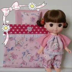 お布団&パジャマセット　うさぎコスメ　ソランちゃん　メルちゃん