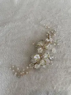 ウェディング ヘッドドレス 花モチーフ