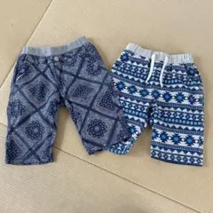 【美品】130cmネイビーハーフパンツ 2点セット