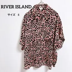 RIVER ISLAND ハート柄レオパードシャツ Sサイズ