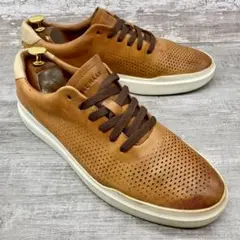 433【美品】Cole Haan レザースニーカー茶 25.5cm/9 1/2M