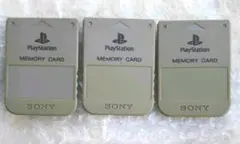 SONY PS1 メモリーカード 3枚 プレステ1用 SCPH-1020