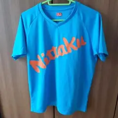 Nittaku 卓球ウェア 青 オレンジロゴ