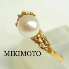 ◎vi MIKIMOTO☆ミキモト K18YG天然パールデザインリング