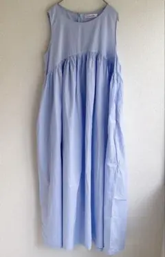 【美品】アンミヌ unminou ノースリーブ エアリーギャザー ワンピース M