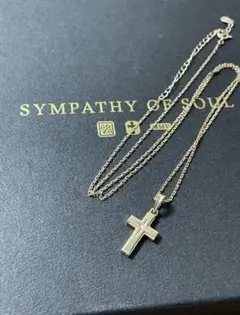 SYMPATHY OF SOUL グラビティクロスネックレス　k10