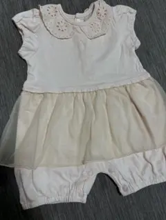 petit main フリル付きロンパース