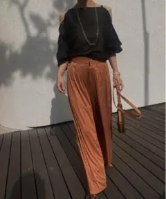 【新品タグ付】MEDI ELASTIC JACQUARD PANTS