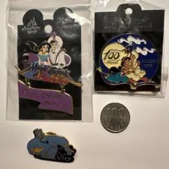 ディズニーワールド アラジン ピンバッジ3個セット 限定版