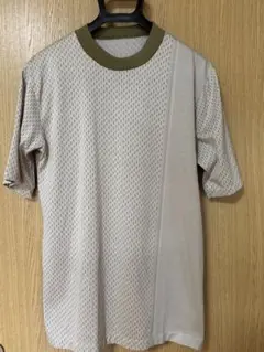 メッシュ素材 ベージュ Tシャツ 半袖