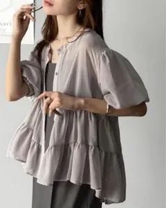 新品　クラシカルエルフ　シアー半袖ブラウス