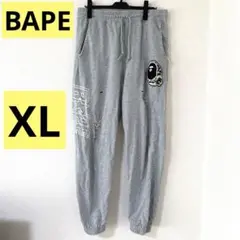 【XL】A Bathing Ape/BAPE/グレー/スウェットパンツ/ダメージ