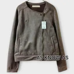 未使用タグ付き｜AS KNOW AS ポンチライダースジャケット柔らかスエード風