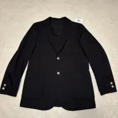 91 極美品　ビームスプラス　ブレザー　S ブラック
