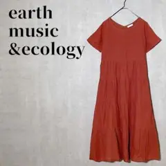 earth music&ecology　ティアードワンピース　半袖　綿100%