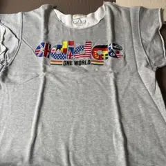 adidas ワールドフラッグ Tシャツ グレー