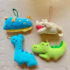 つぶらな瞳の水族館・牧場☆ぬいぐるみ・マスコットセット キーホルダー4個セット①