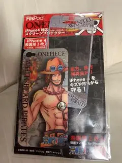 激レアONE PIECE iPhone 4用保護フィルム　ポートガス・D・エース