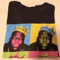 古着　Tシャツ　ノトーリアス・B.I.G. ラッパー　ヒップホップ　ブラック