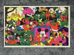 ラスト!!【ブラックライト】　ポストカード　ディズニー　ミッキー　乱交 60s 激レア ビンテージ ディズニー ポスター 問題作 乱交