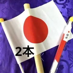 2本❣️日本国旗小旗❣️日の丸❣️棒48㎝付き❣️20×30㎝❣️