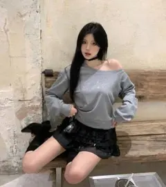 andwang shoulder bijou sweat