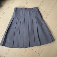 グレー プリーツミニスカート