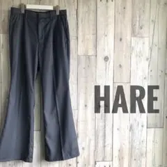 HARE ハレ　フレア　スラックス　タックパンツ　レーヨンポリ　トラウザー　S