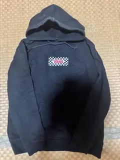 VANS ロゴ フーディ M 黒