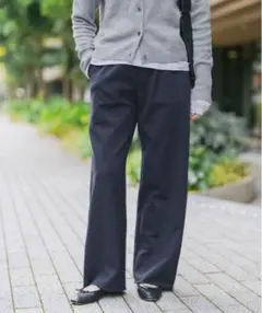 【美品】Spick and Span裏毛イージーストレートパンツ　38